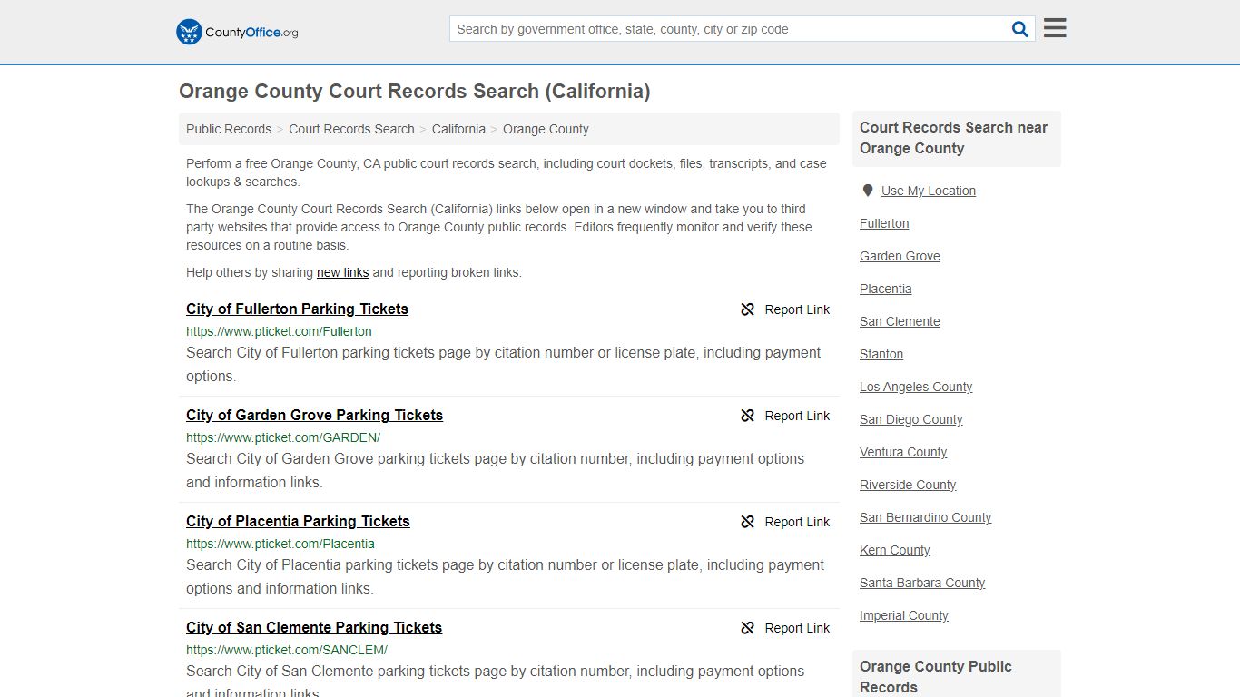 Orange County Court Records Search (California) - County Office
